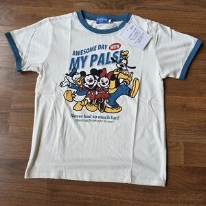 New Tokyo Disney Resort Kid's/ Women's Small Cream T-Shirt with Blue Trim